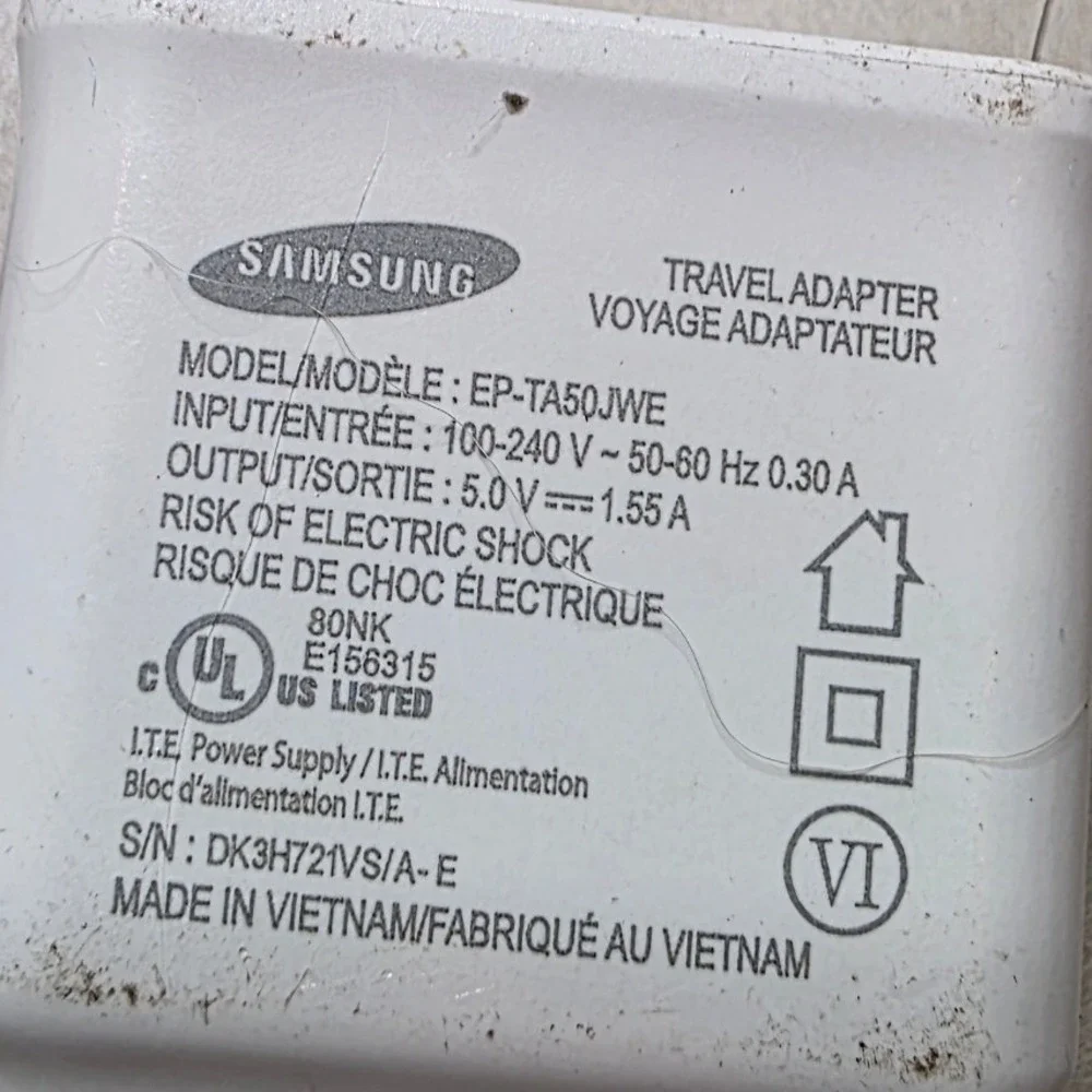 Samsung Wall Charger Lot 8 Adapter Blocks EP-TA20JWE EP-TA50JWE 3 USB Cables Z4‎